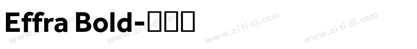 Effra Bold字体转换